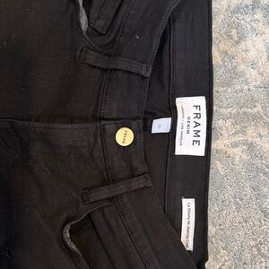 Frame Denim Jet Black Skinny Jeans